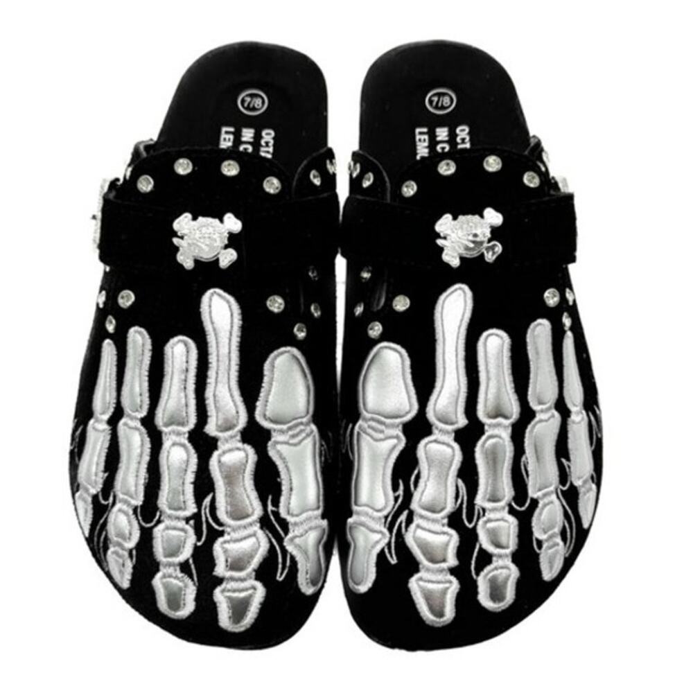 OCTAVIOUS MARKS - RARE "Boui Black" Skeleton Mules -Size 3/4